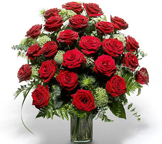 24 roses vase arrangment