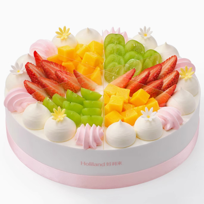 Cake full of fruits